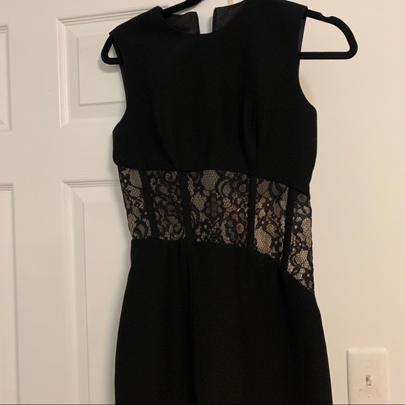 SOLD Rasario black lace slit long dress gown - Picture 7 of 7